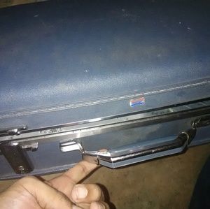 American tourists suitcase